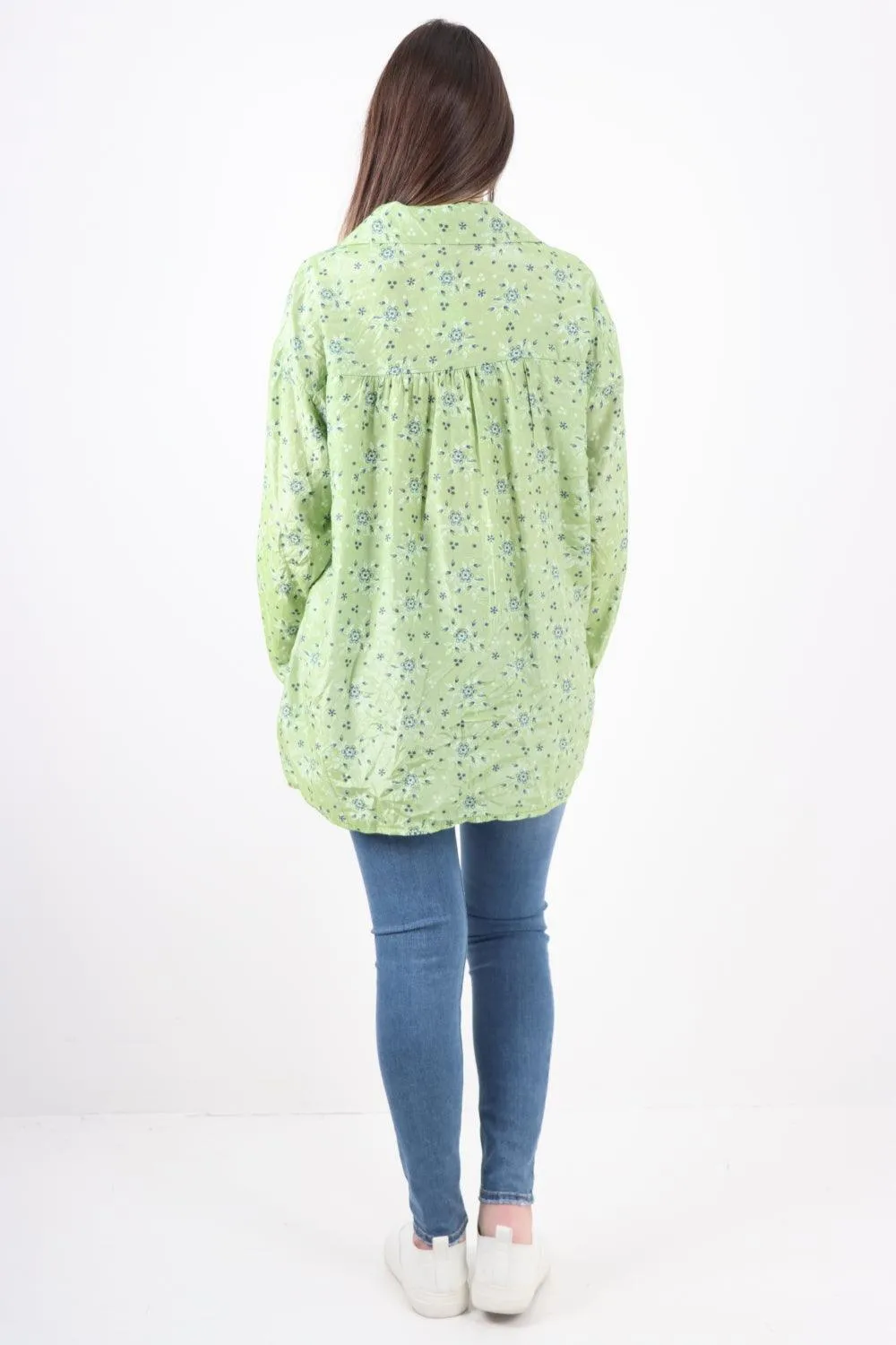 Small Ditsy Floral Print Shirt Top