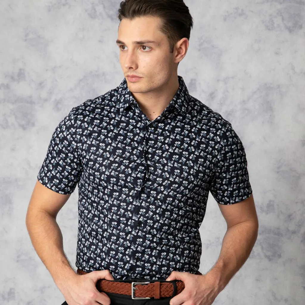 Southlink Navy Floral Print Shirt