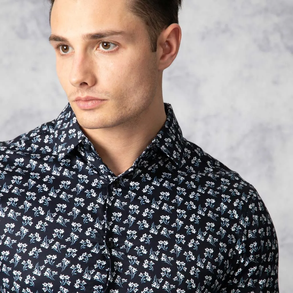 Southlink Navy Floral Print Shirt
