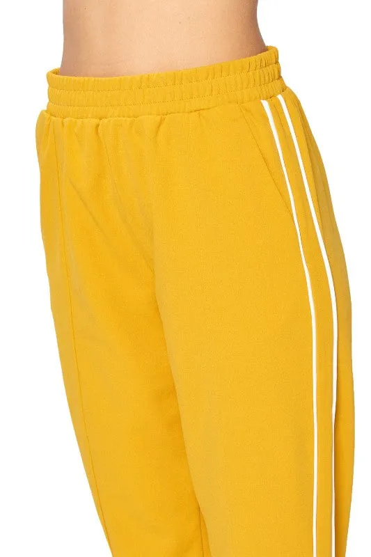 Stripe Jogger Drawstring Sweat pants