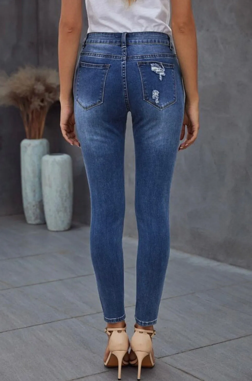 Viv Vintage Ripped Skinny Jeans