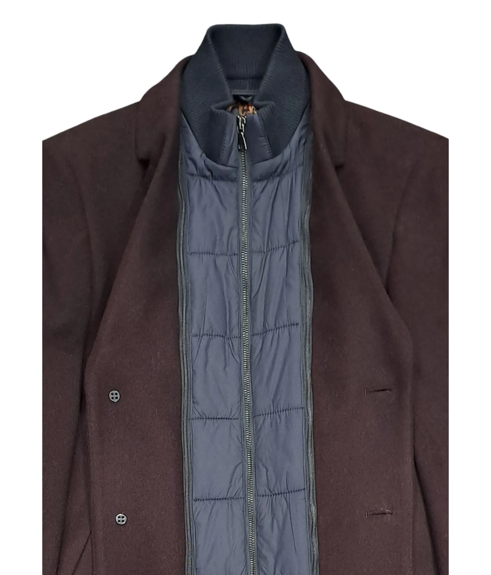 White Label Aron Overcoat - Burgundy
