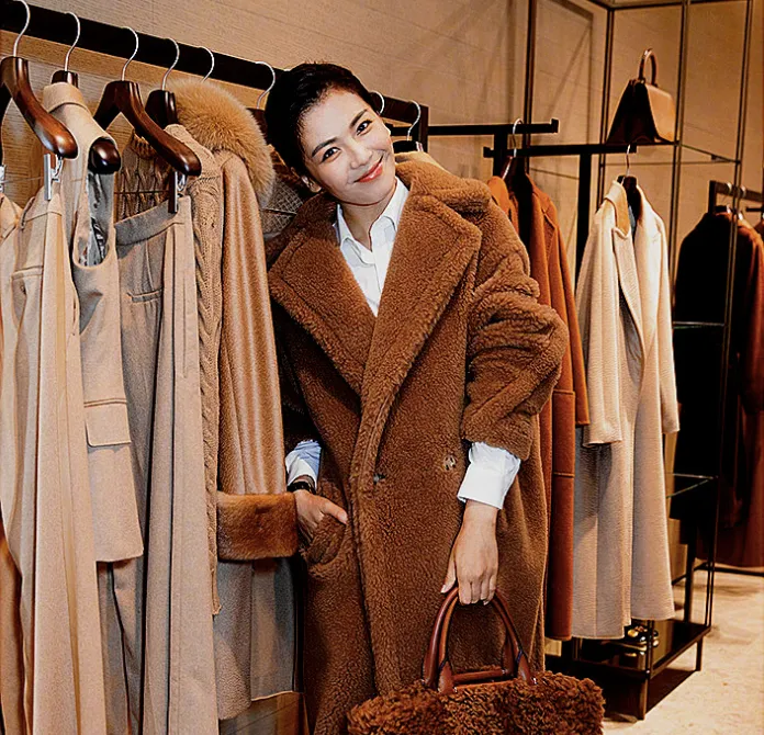 women long faux fur warm overcoat