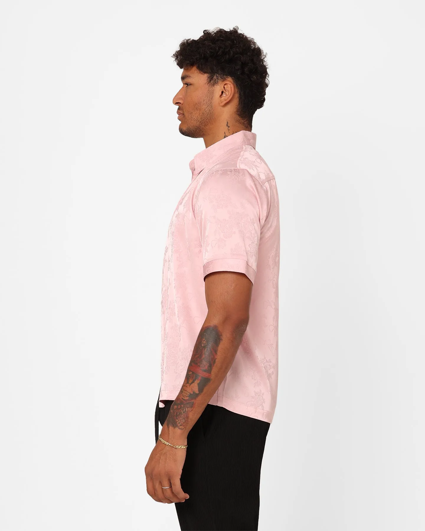XXIII Perry Satin Button Up Shirt Pink